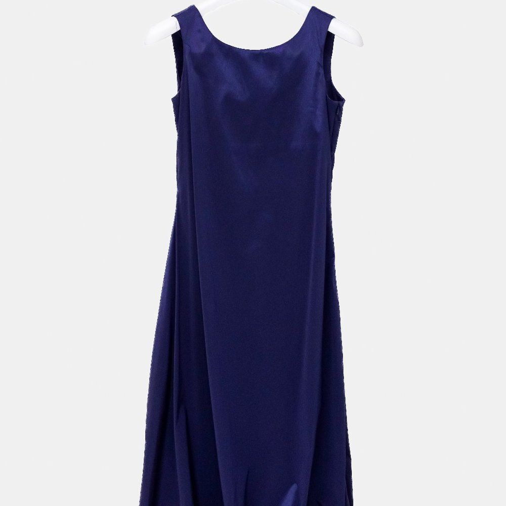 Sarah Pacini Purple Sleeveless Bubble Hem Dress